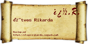 Ötves Rikarda névjegykártya